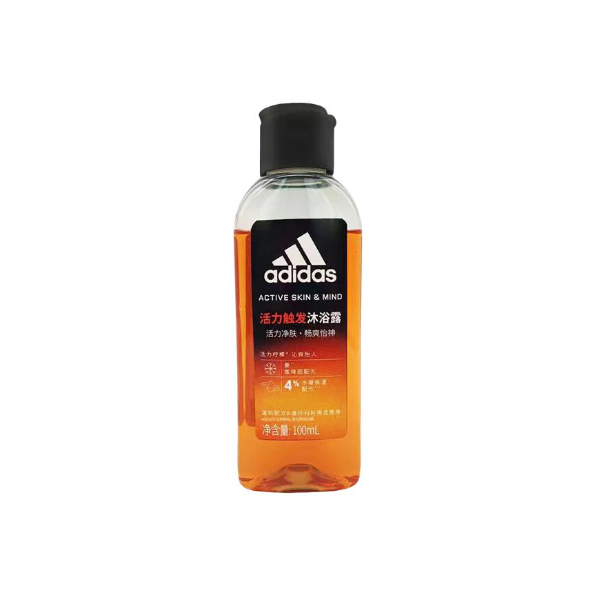Мужской гель для душа Active Trigger Calm And Relax, дезодорант Hydr Lipid Balance, снятие стресса и очищение Adidas, [travel kit]men's active trigger 100ml*5 — фото 2