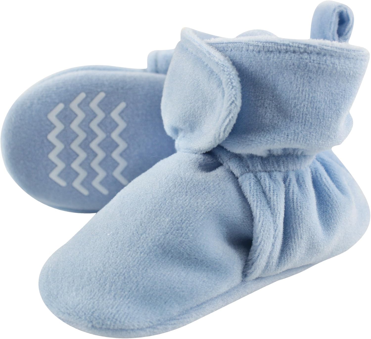 

Hudson Baby Унисекс Мягкие Велюровые Пинетки для Младенцев, Light Blue