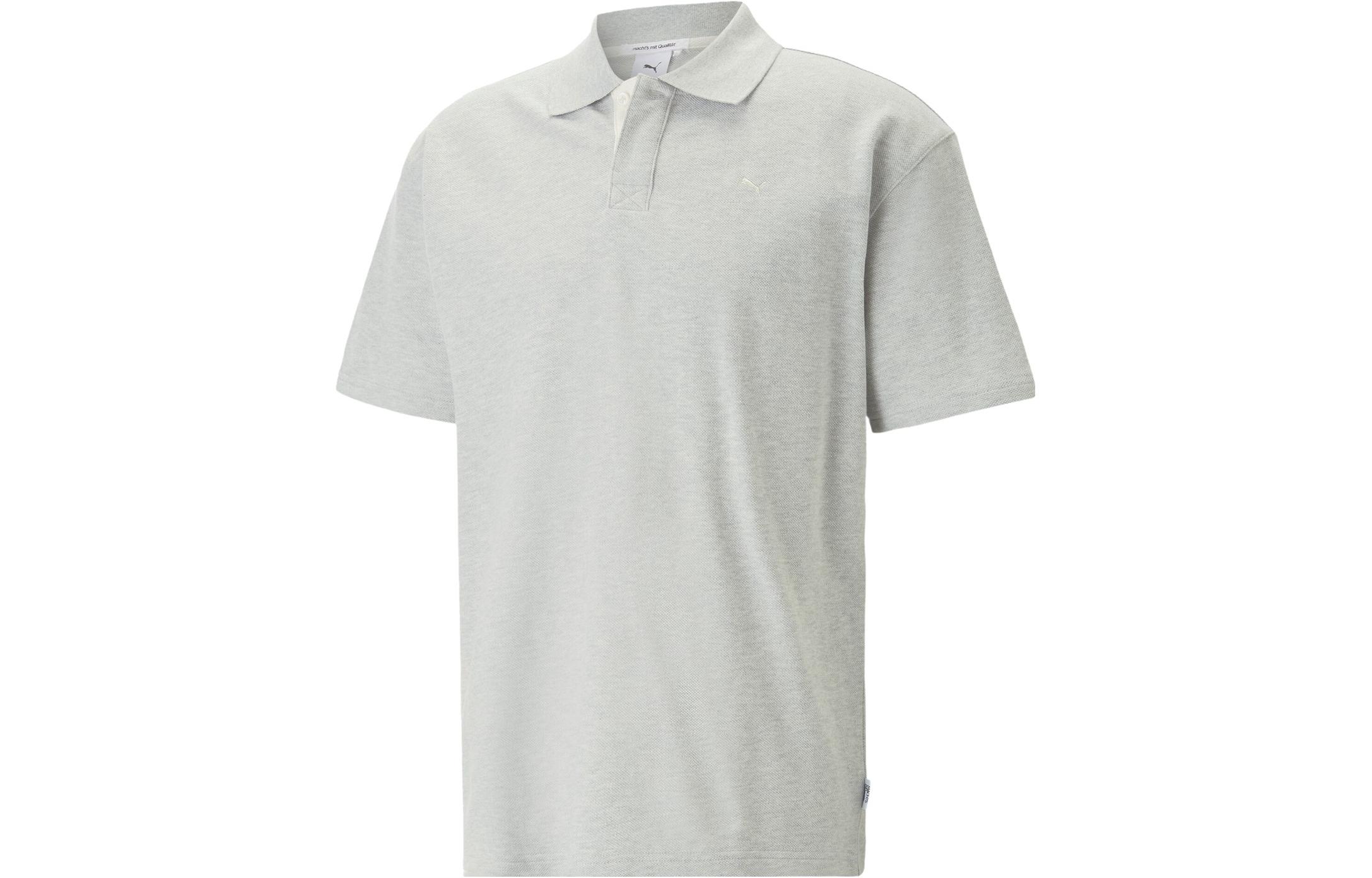 

Футболка поло унисекс светло-серый микс PUMA