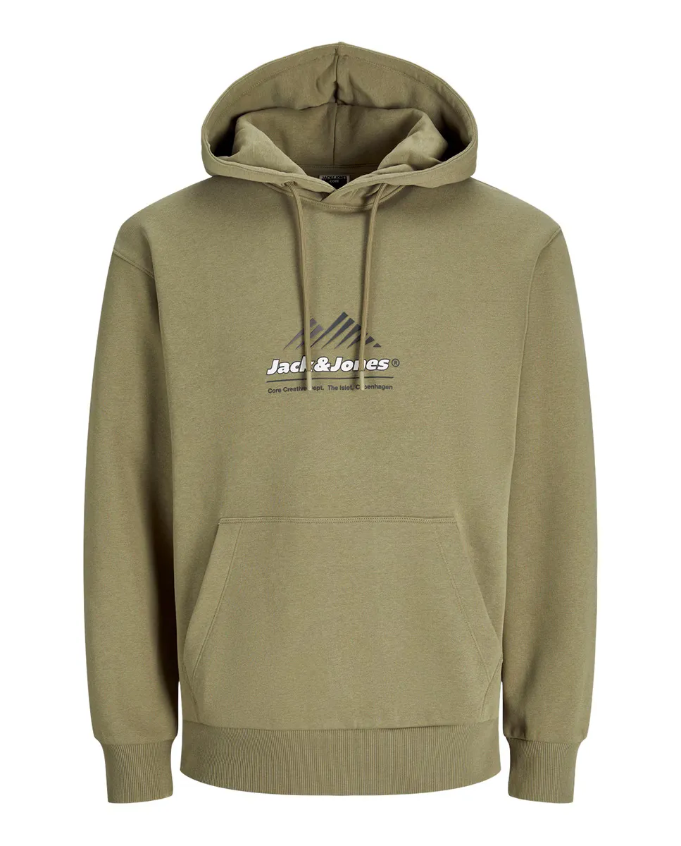 

Мужская толстовка с длинными рукавами и вышивкой спереди Jack & Jones, зеленый