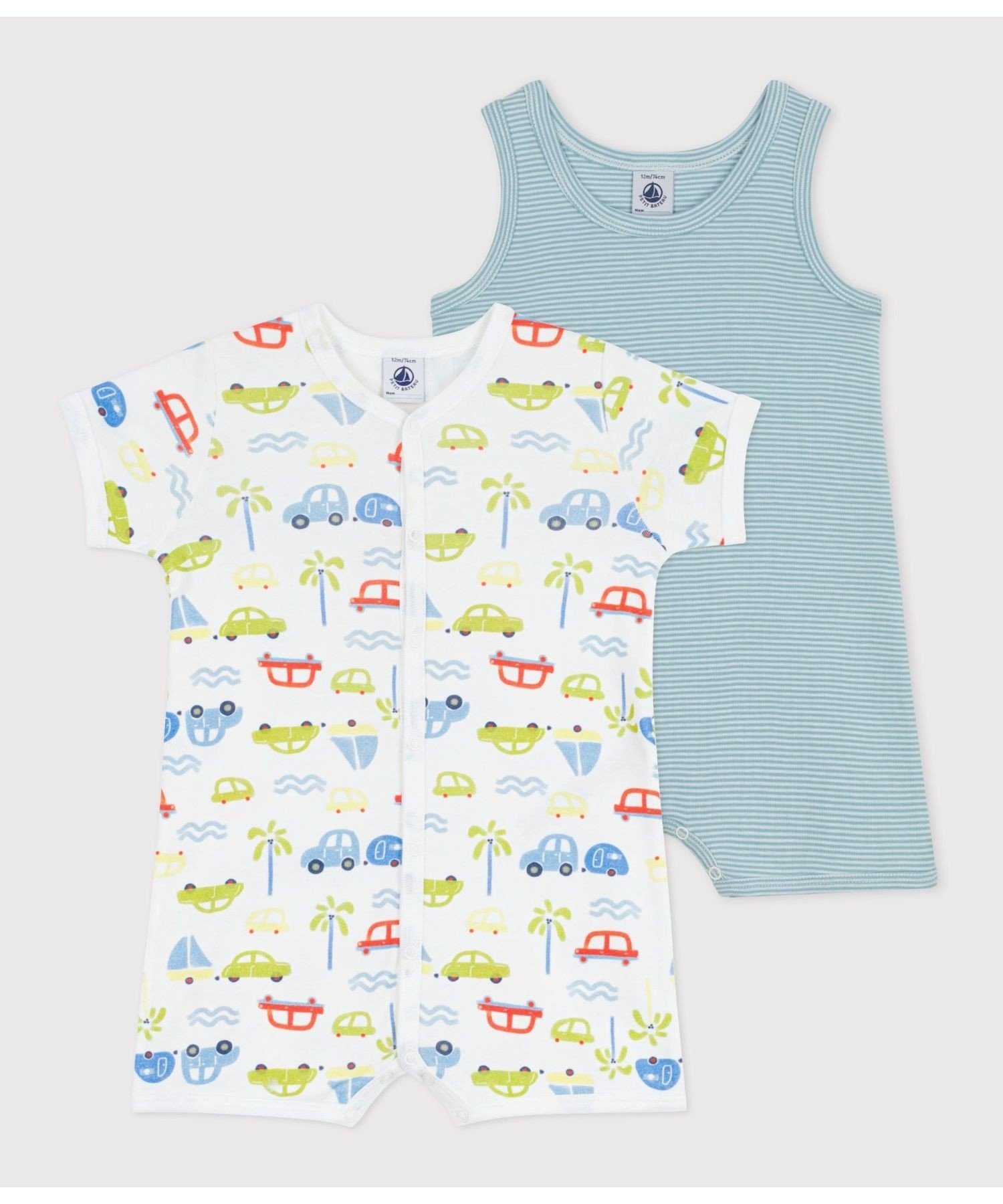Комбинезоны с принтом (комплект из 2 шт.) PETIT BATEAU, Multicolor 1