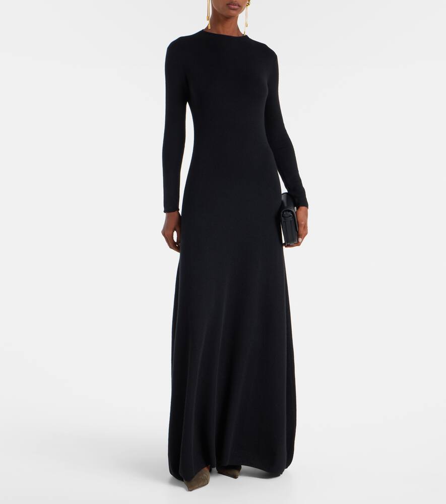 Макси-платье из смесовой кашемира и шелка Tom Ford, Black — фото 2