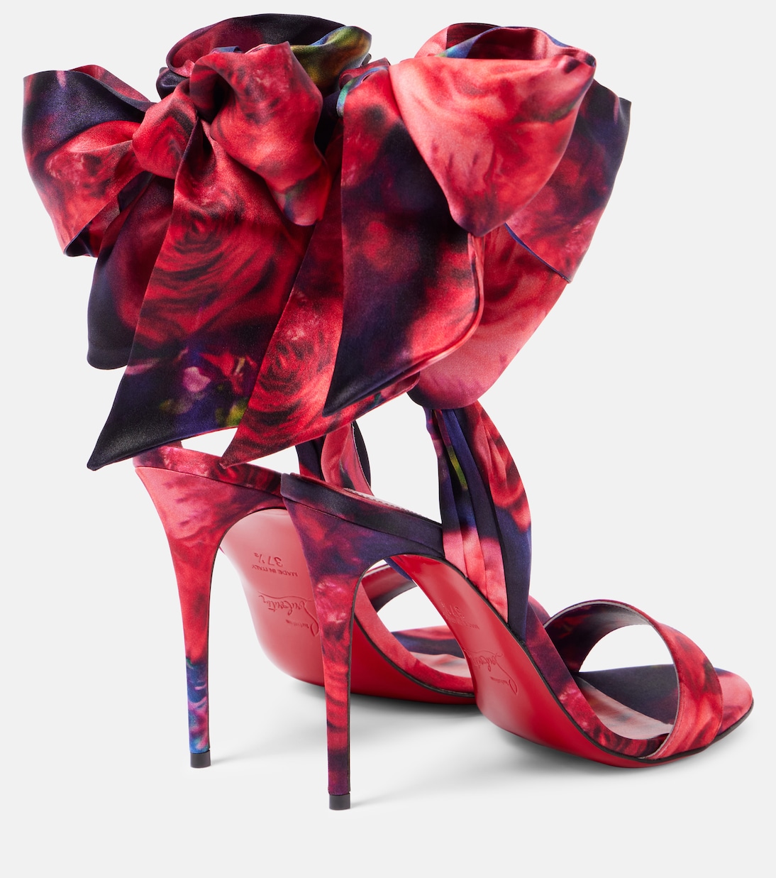 Сандалии Du Désert 100 из сатинового крепа Christian Louboutin, разноцветный — фото 4