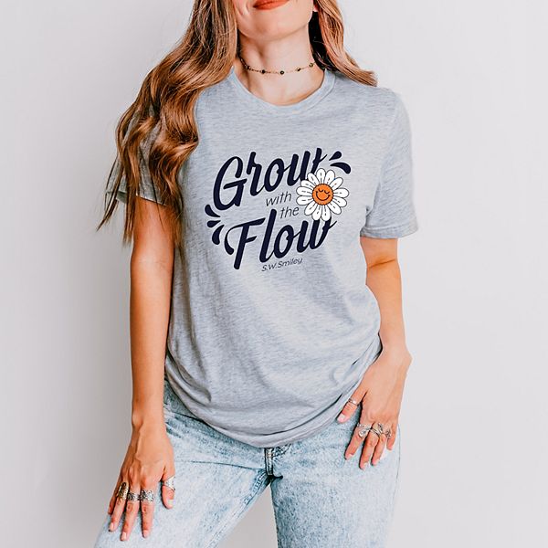 

Футболка с принтом SWSmiley grow with the flow flower Simply Sage Market, Heather Grey, Серый, Футболка с принтом SWSmiley grow with the flow flower Simply Sage Market, Heather Grey
