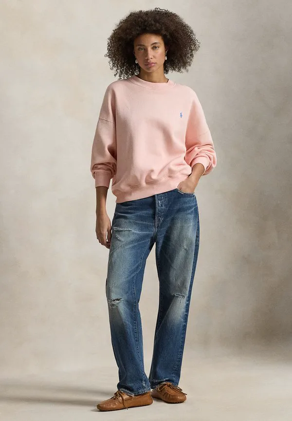 Флисовая толстовка с круглым вырезом Polo Ralph Lauren, Pink Sand — фото 2