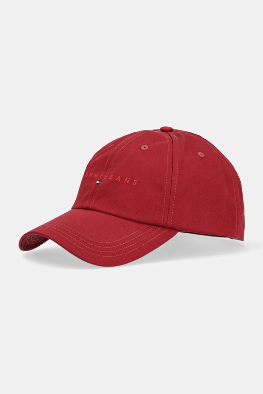 

Хлопковая кепка с козырьком 0 Tommy Jeans, бордовый