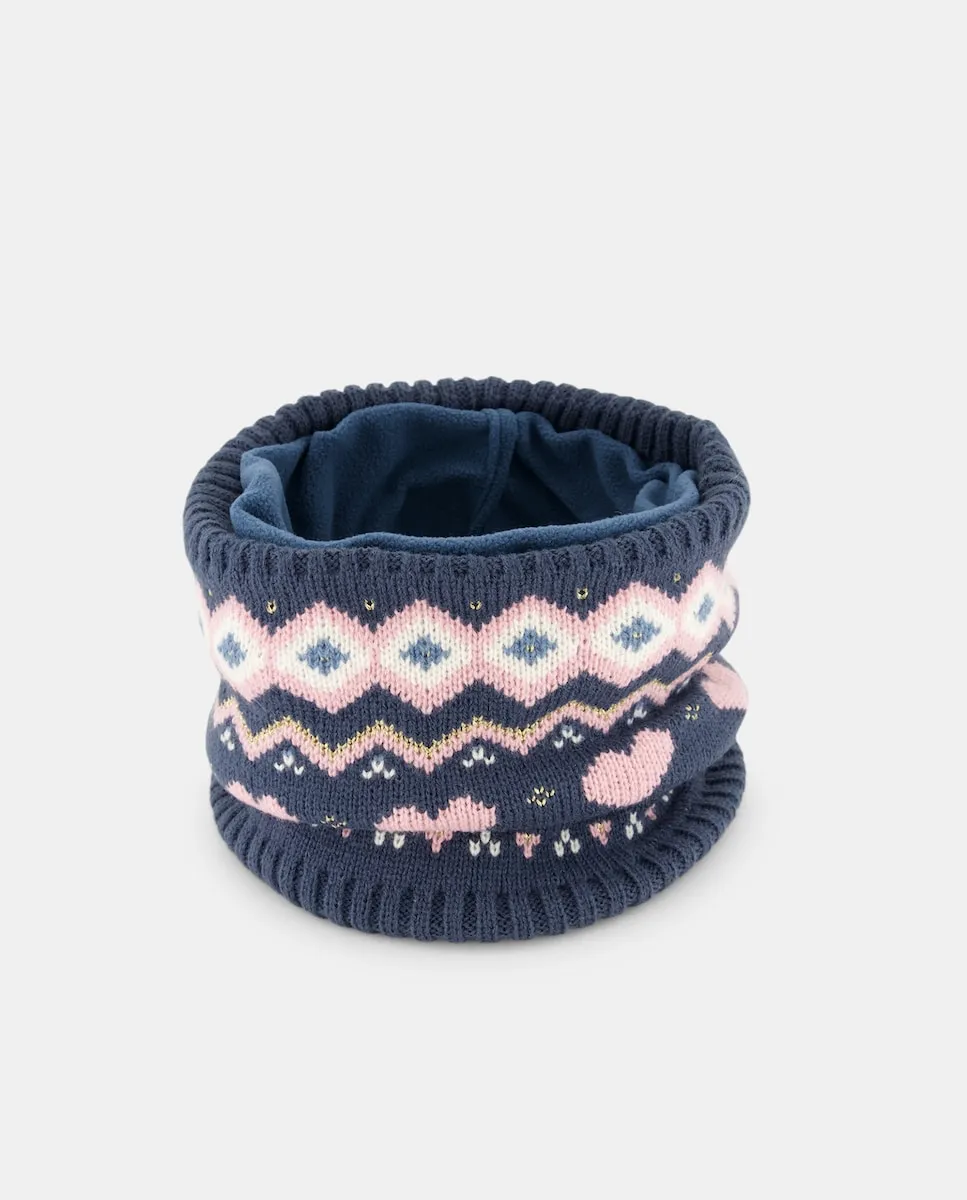 

Маленький жаккардовый воротник для девочки Kids El Corte Inglés, темно-синий