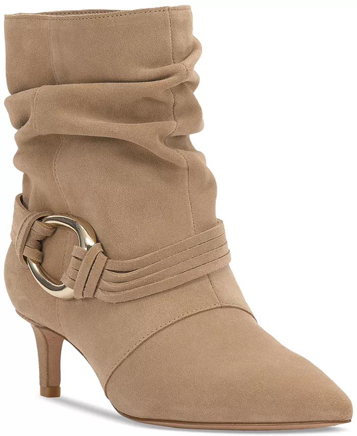 Женские ботильоны Kirpa Slouch с декором на среднем каблуке Vince Camuto, загар/бежевый
