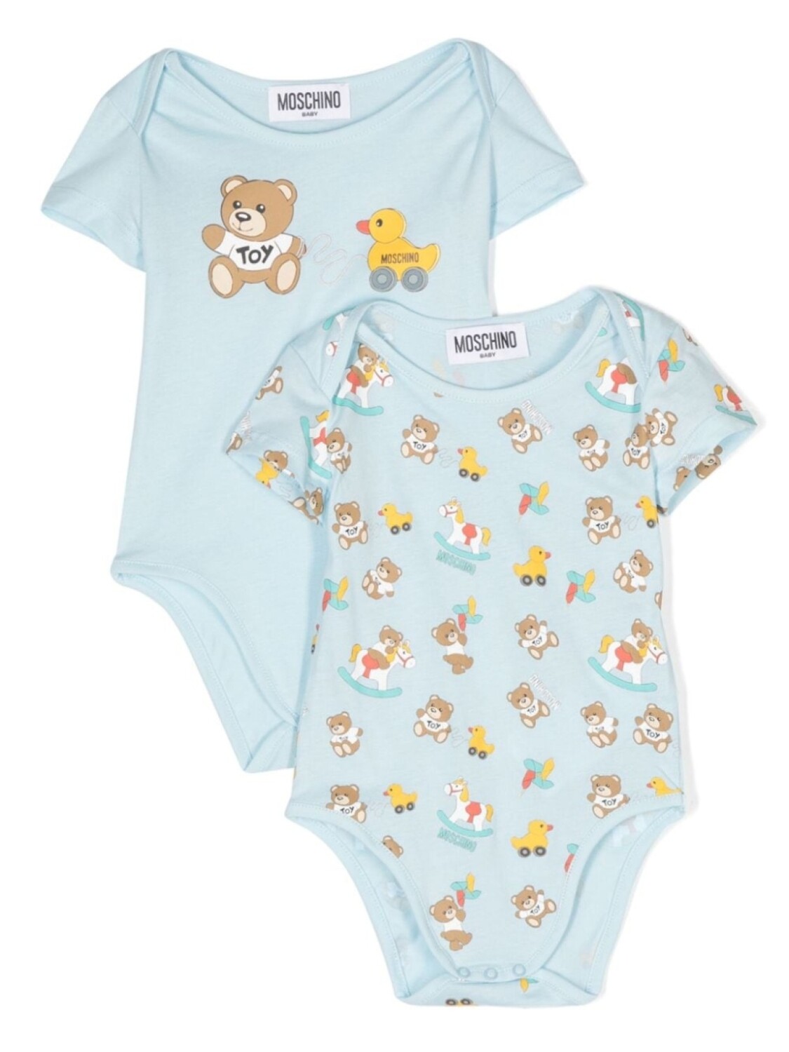 

Moschino Kids боди с принтом Teddy Bear, синий