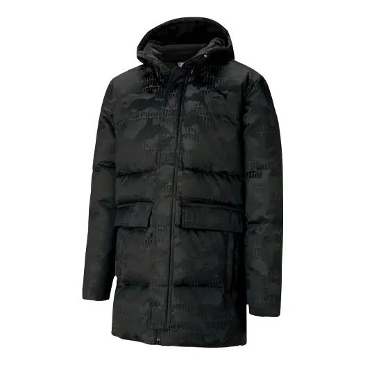 

Куртка camo long down jacket 'black' Puma, черный
