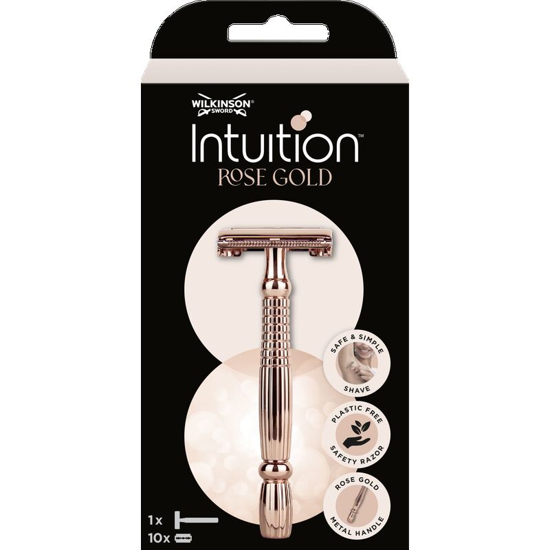 

Безопасная бритва Intuition с розовым золотом Wilkinson Sword, 1 шт.