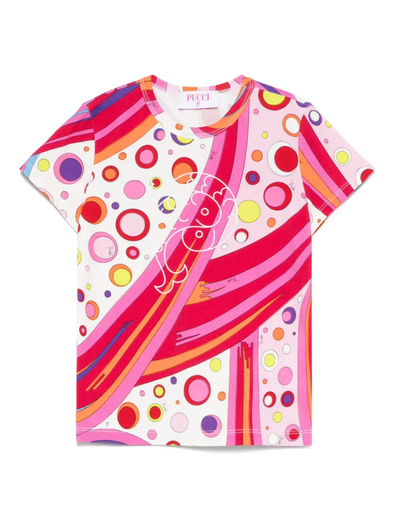 

PUCCI Junior футболка с принтом Fontane, розовый