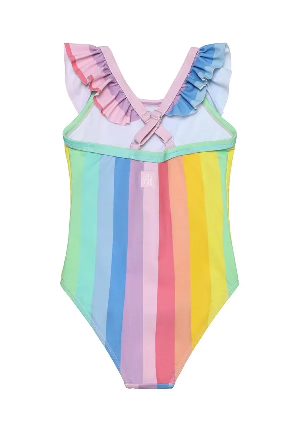 Купальник с оборками и принтом по всей поверхности Color Kids, Pink Lemonade — фото 2