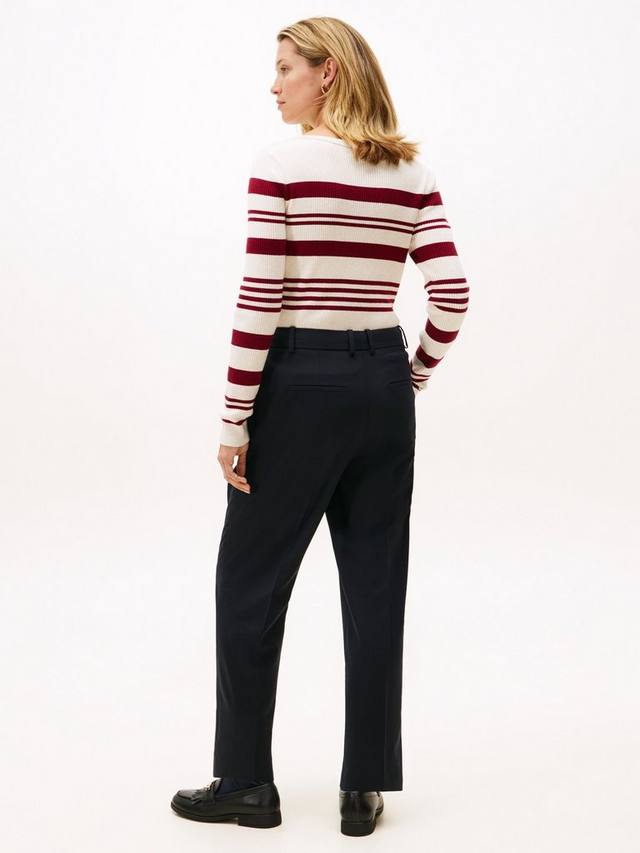 Классические зауженные брюки с прямыми штанинами до щиколотки Tommy Hilfiger, Dark Night Navy — фото 2