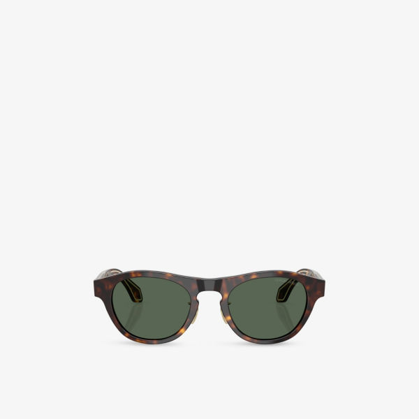 

Ar8225 круглые очки с ацетатной оправой Giorgio Armani, коричневый