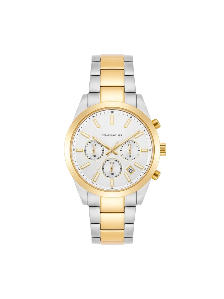 

Spears & Walker Часы из нержавеющей стали в серебристо-желтом золотом исполнении