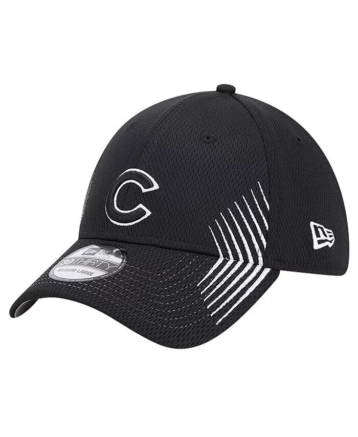 

Мужская черная бейсболка Chicago Cubs Active Dash Mark 39THIRTY Flex New Era