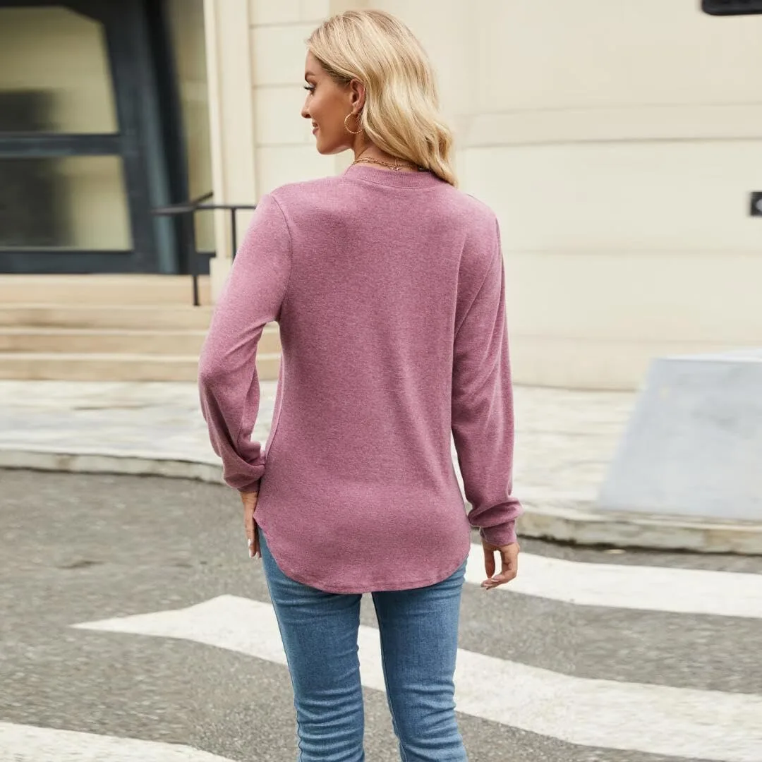 

Свитшот для женщин с длинными рукавами и плиссировкой