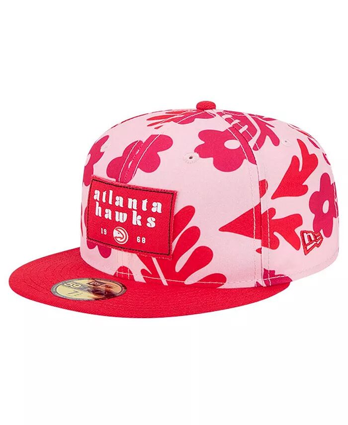 

Мужская красная приталенная шляпа Atlanta Hawks Palm Fronds 2-цветная 59FIFTY New Era, красный