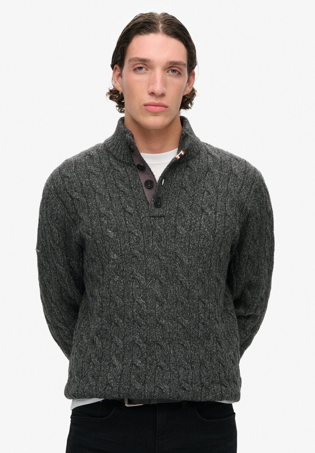 

Джемпер CABLE Superdry, черный
