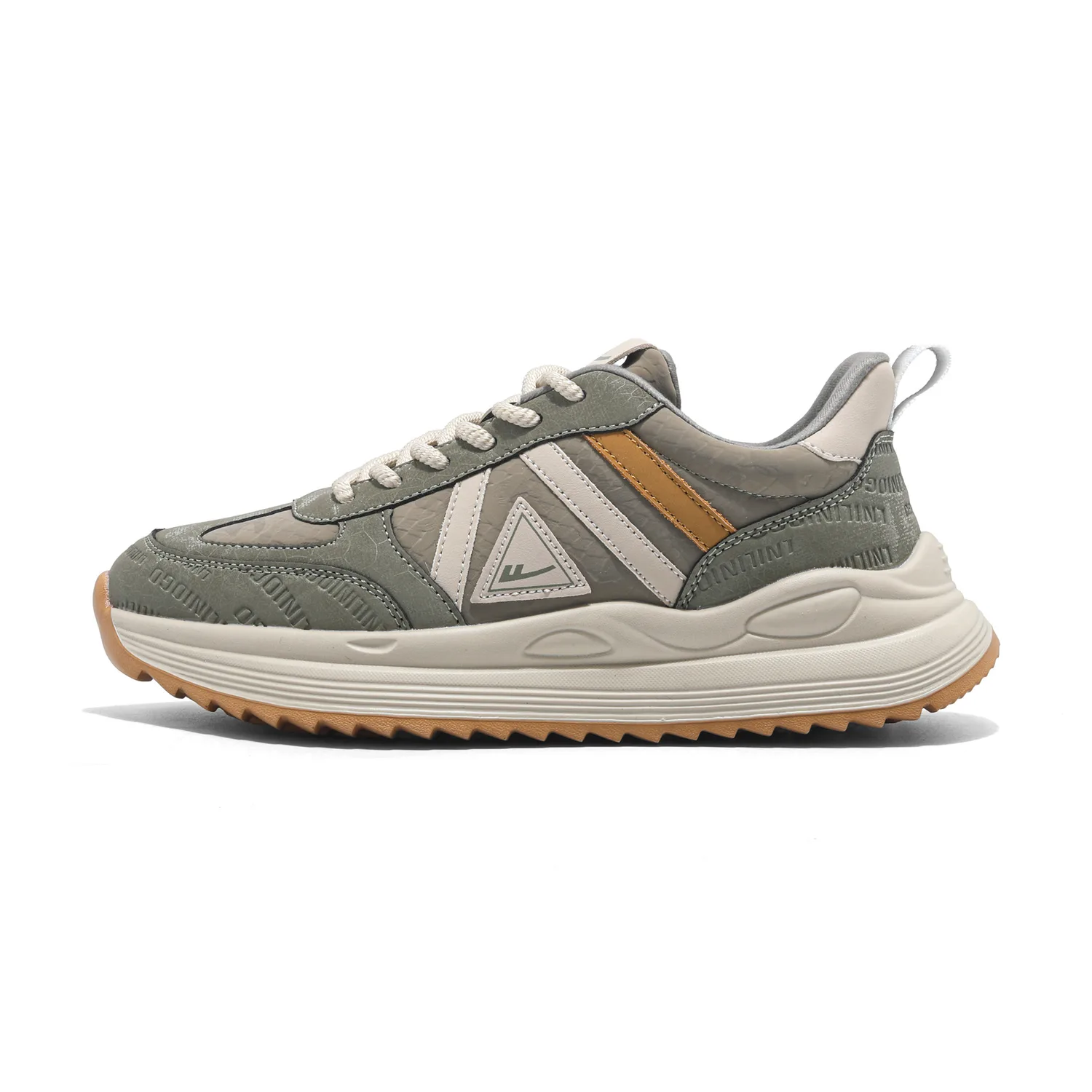 Кроссовки мужские низкие массивные из искусственной кожи PU WARRIOR, Army Green