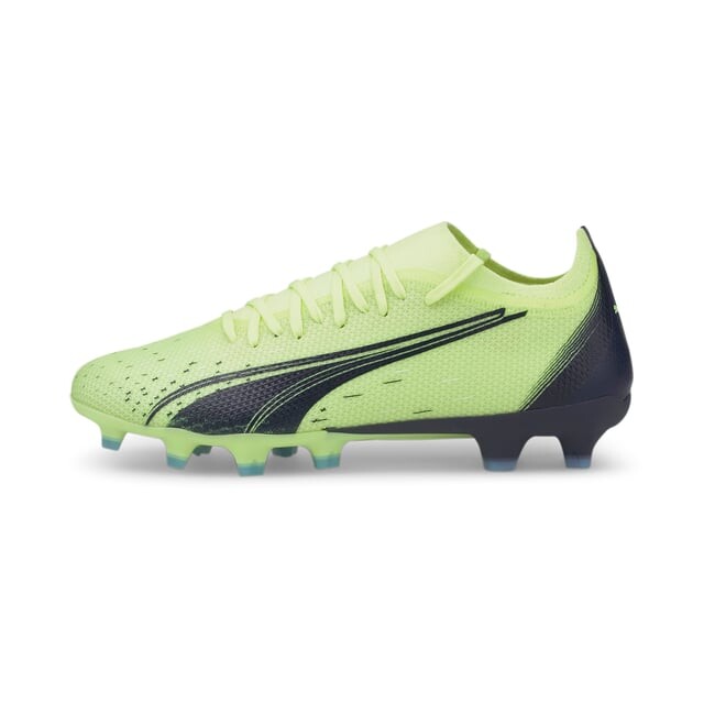 Зеленые женские футбольные бутсы Ultra match fg/ag Puma, желтый