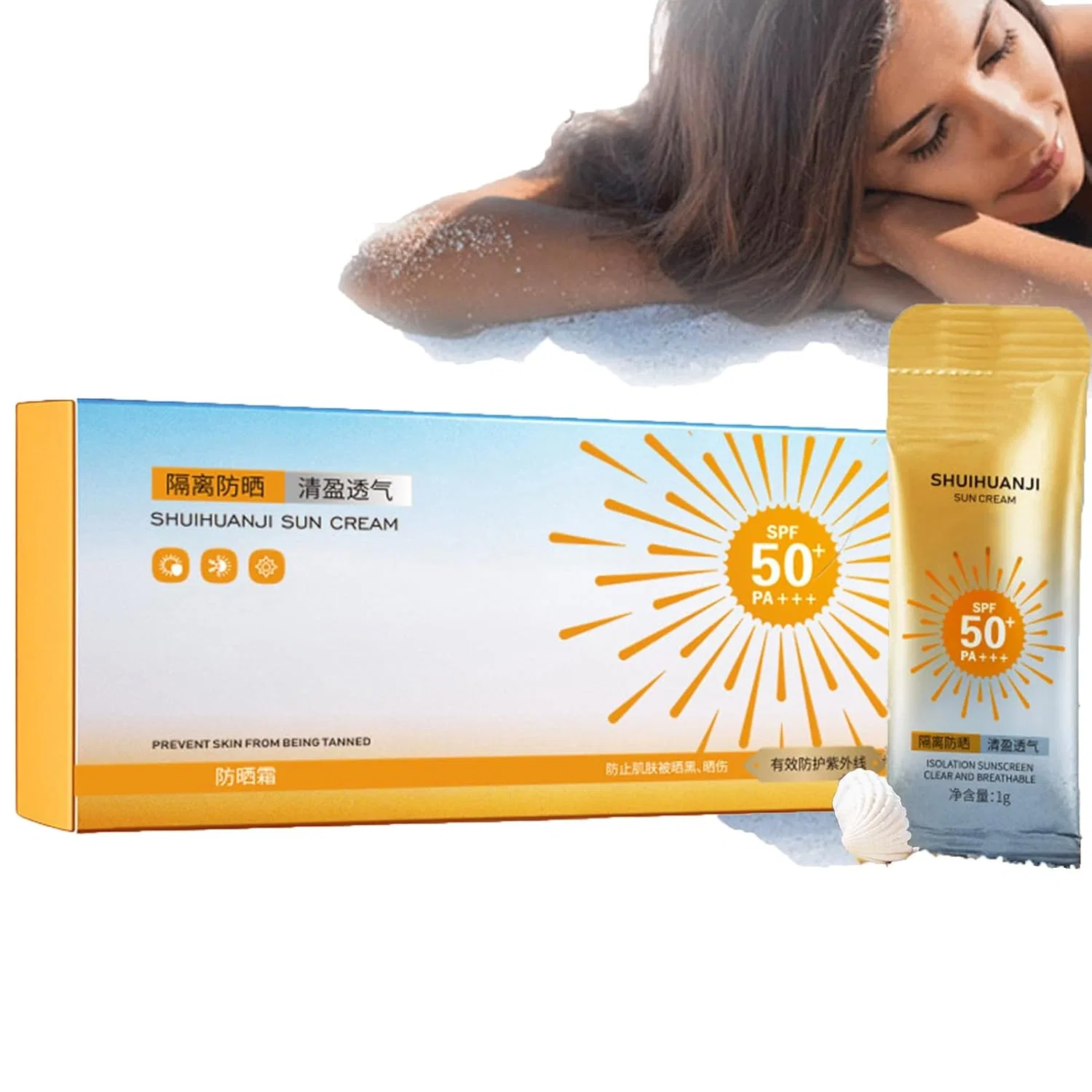 Мини-солнцезащитный спрей SPF 50+ в дорожном формате, 30 шт. Generisch