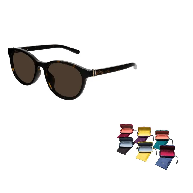 

GUCCI Солнцезащитные очки с круглой оправой, Tortoiseshell
