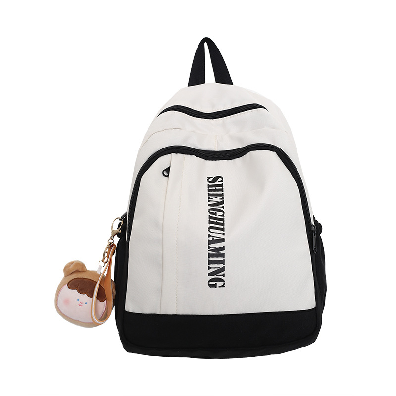 

BALANG Нейлоновый рюкзак женский черно-белый сине-белый хаки светло-зеленый флуоресцентно-желтый, Black & White+Charm