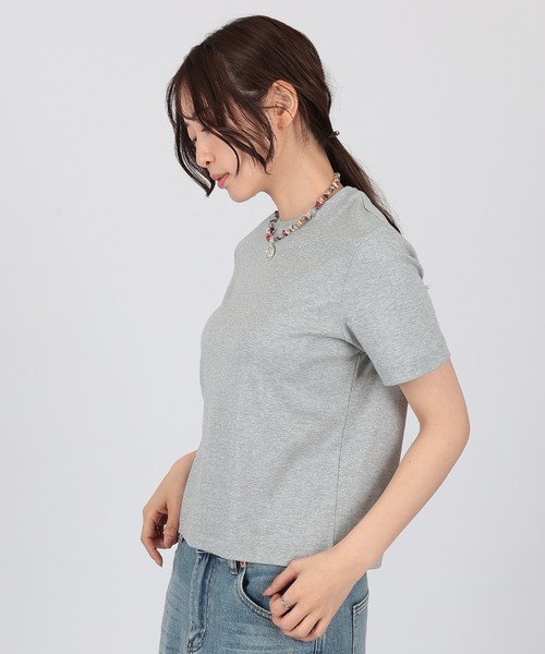 

Футболка хлопковая с круглым вырезом SUWDEE, серый