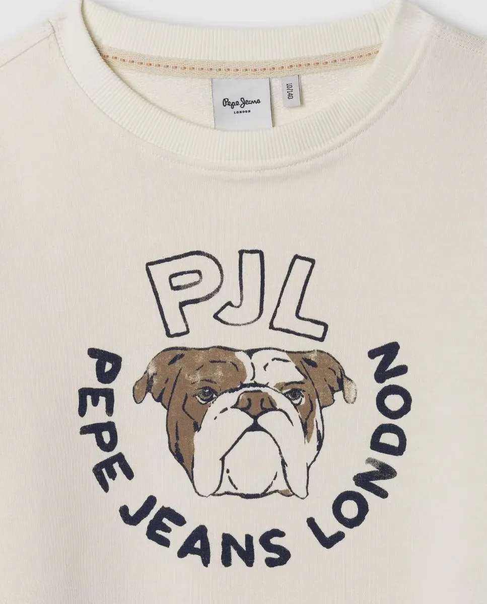 Детский свитшот с круглым вырезом Wilfred Pepe Jeans, Crudo — фото 3
