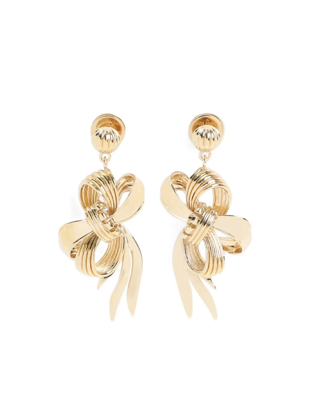 

Серьги в форме банта MIU MIU, золотой