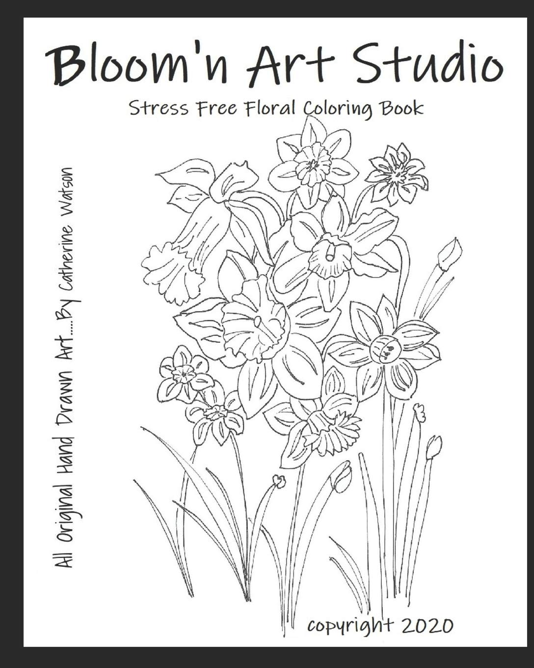 

Bloom"n Art Studio-CWO Design: Free Hand drawings by Catherine Watson (Stress free coloring books) (Independently published)