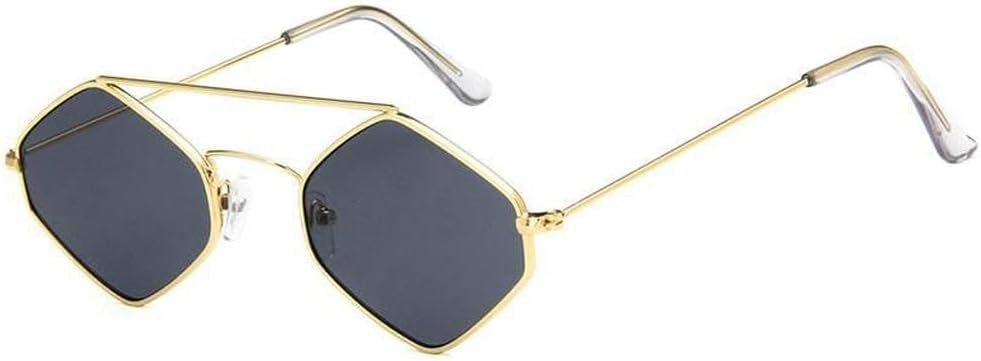 

Винтажные солнцезащитные очки из сплава 2027 года для женщин, модные, в маленькой металлической оправе, с двойной перемычкой, стильные солнцезащитные очки для женщин MTZJH, One Color