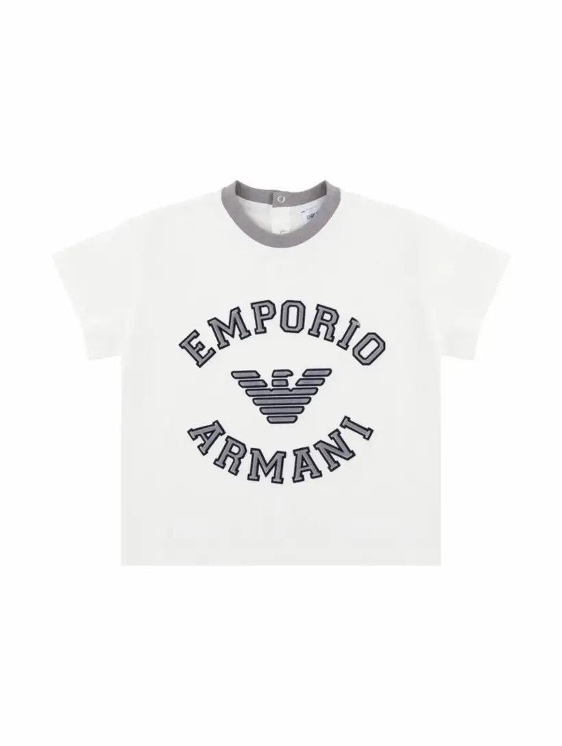 

Хлопковая футболка с логотипом EMPORIO ARMANI, белый