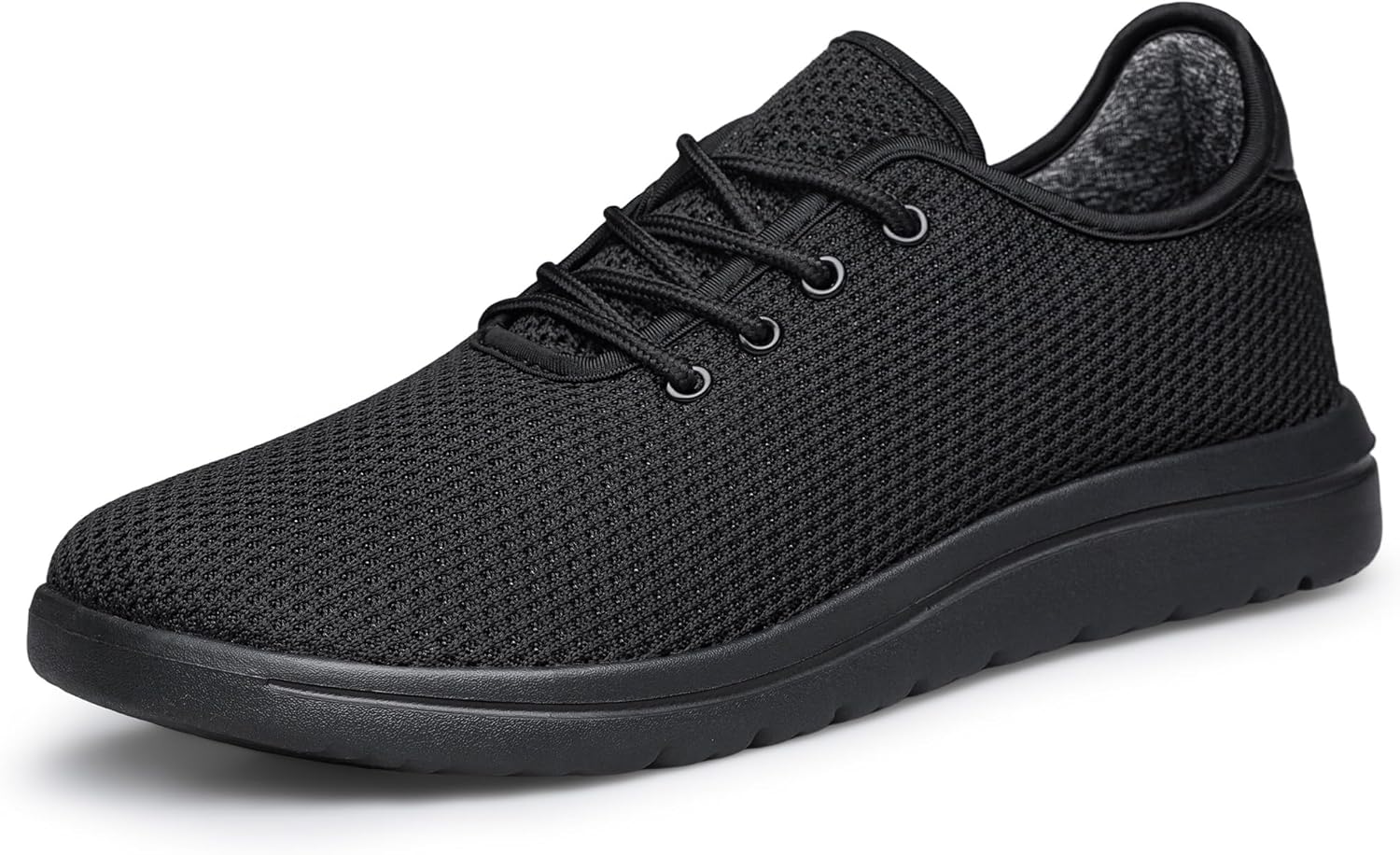 

Мужские прогулочные туфли слипоны, повседневные кроссовки для тенниса с нескользящей подошвой, ультралегкие дышащие модные кроссовки Amansse, черный