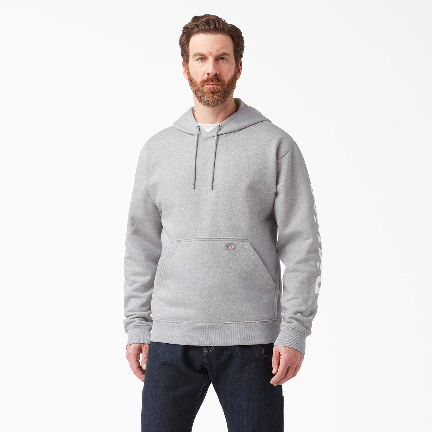 

Толстовка с водоотталкивающим логотипом и рукавами Dickies, цвет Heather Gray (Hg)