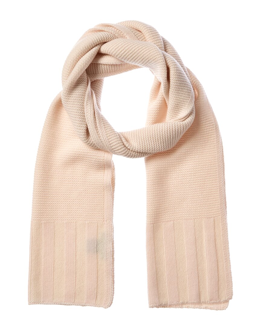 

Кашемировый шарф с плетеной подвязкой Forte Cashmere, розовый