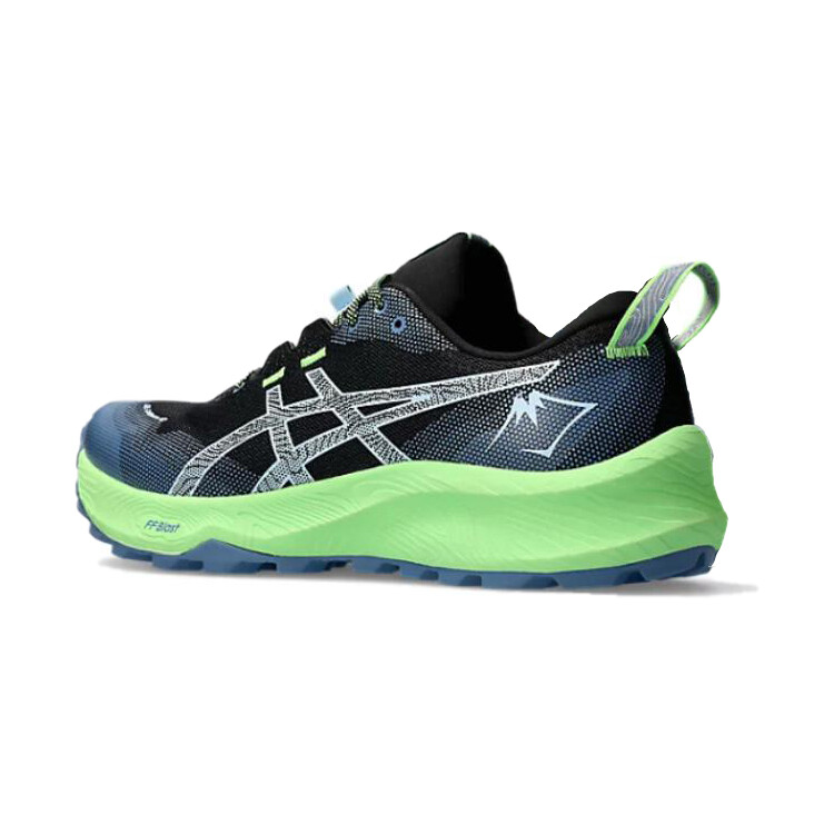 

Кроссовки Asics Gel-Trabuco 12 Black Light Blue Green, черный/синий
