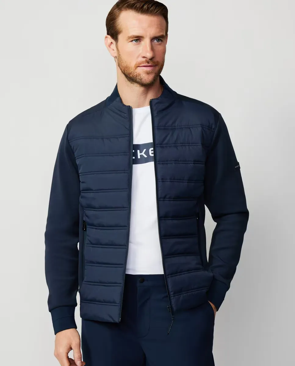 

Мужская гибридная куртка Hackett Sport на молнии, темно-синий