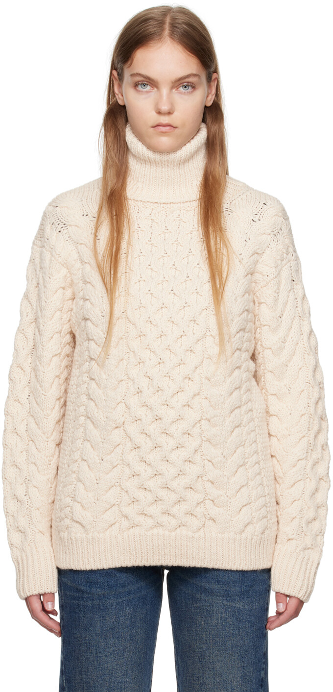 

Off-White Нефритовая водолазка Isabel Marant Etoile