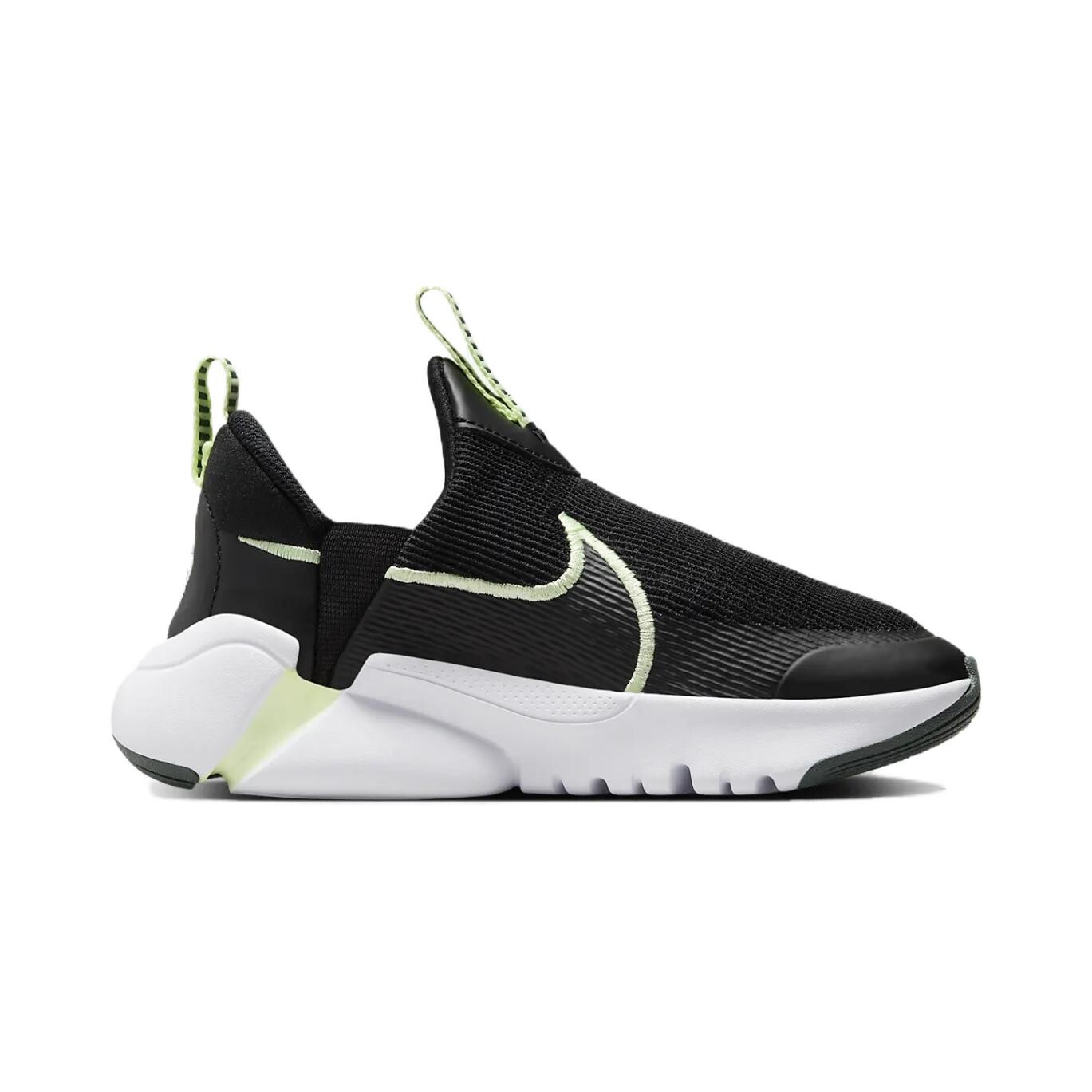 Кроссовки Flex Plus Kids PS Low-top черные/зеленые Nike, черный/зеленый — фото 2