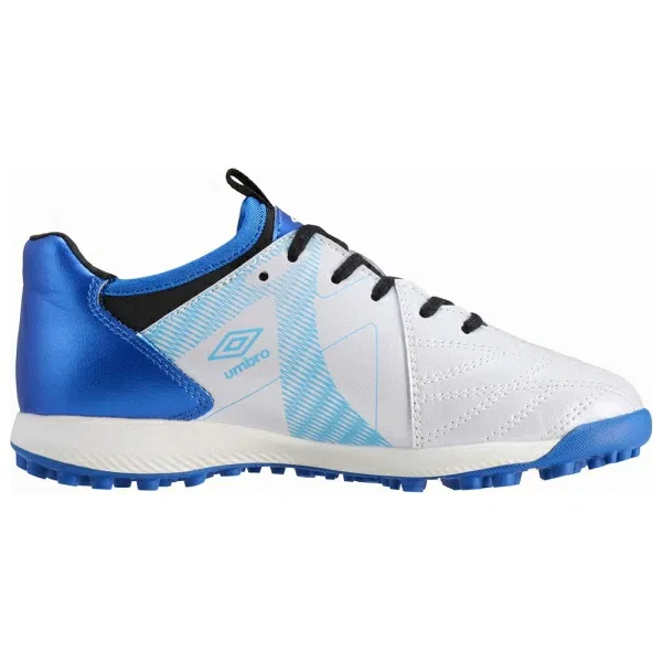 Детские футбольные бутсы Umbro Accerator JR Wide, белый/синий, размер 21.5cm - 33 RU — фото 3