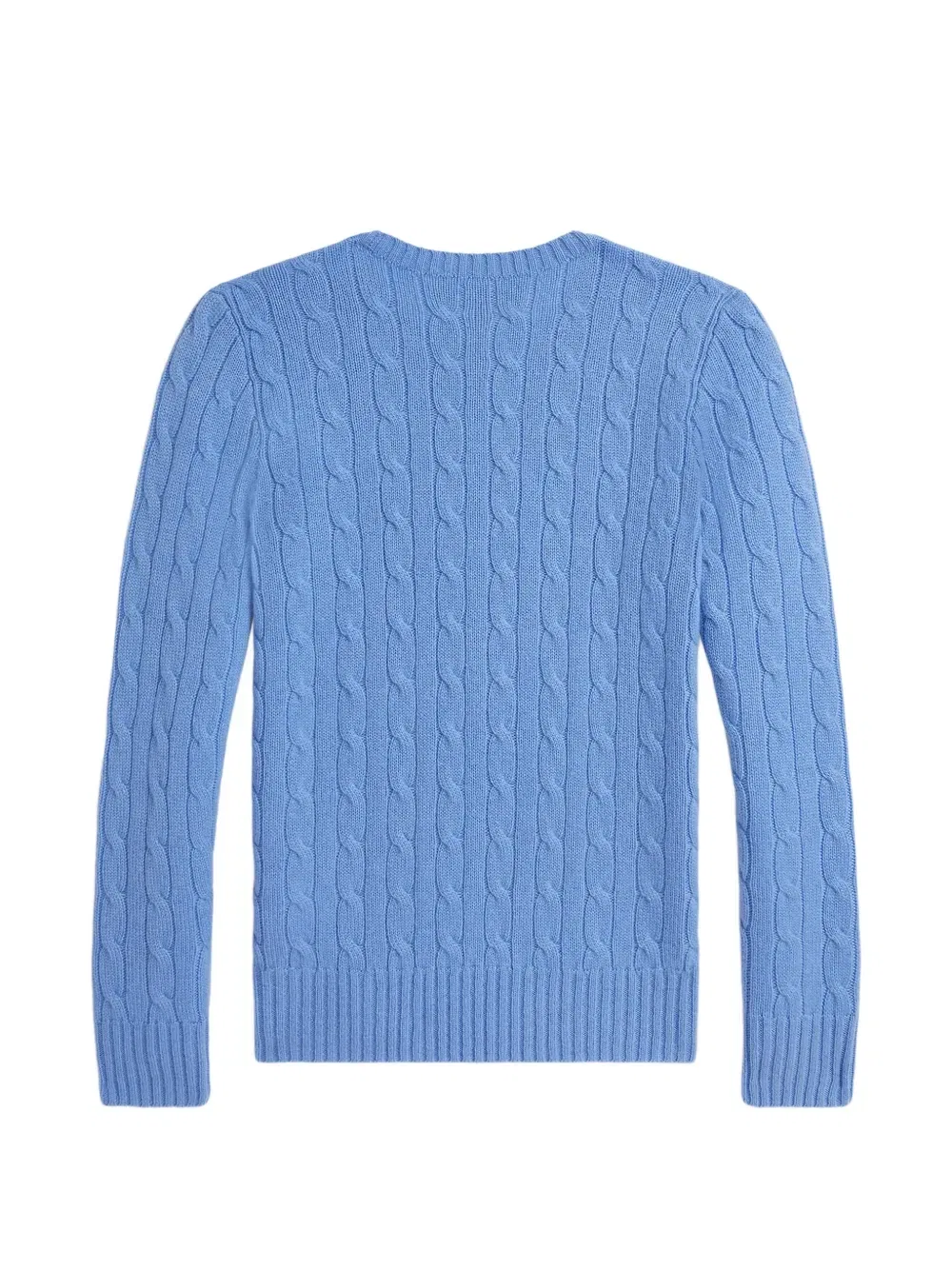 Свитер фактурной вязки с круглым вырезом Polo Ralph Lauren Kids, синий — фото 2