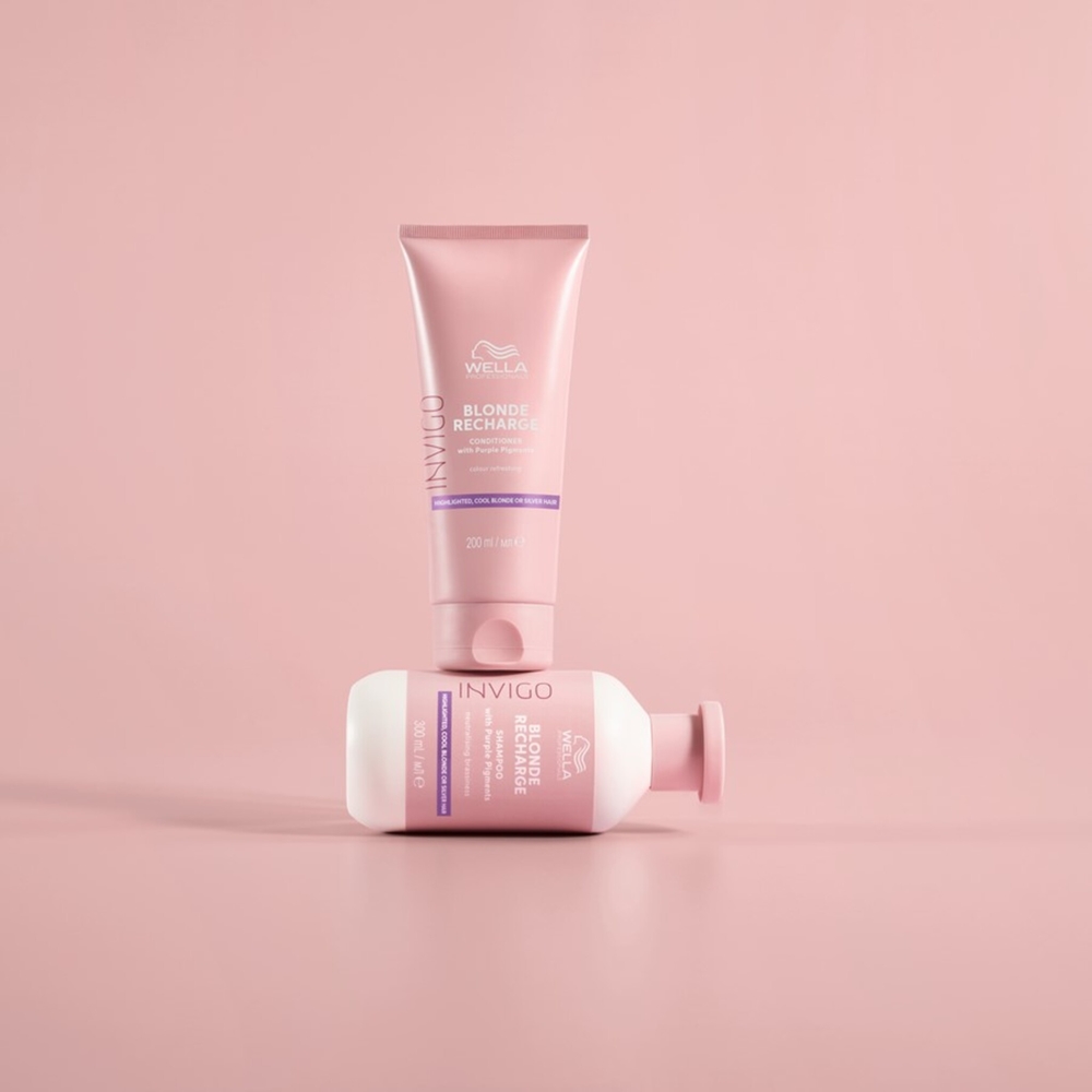 Кондиционер Invigo Blonde Recharge с фиолетовыми пигментами для нейтрализации желтизны Wella Professionals, 200 мл — фото 3
