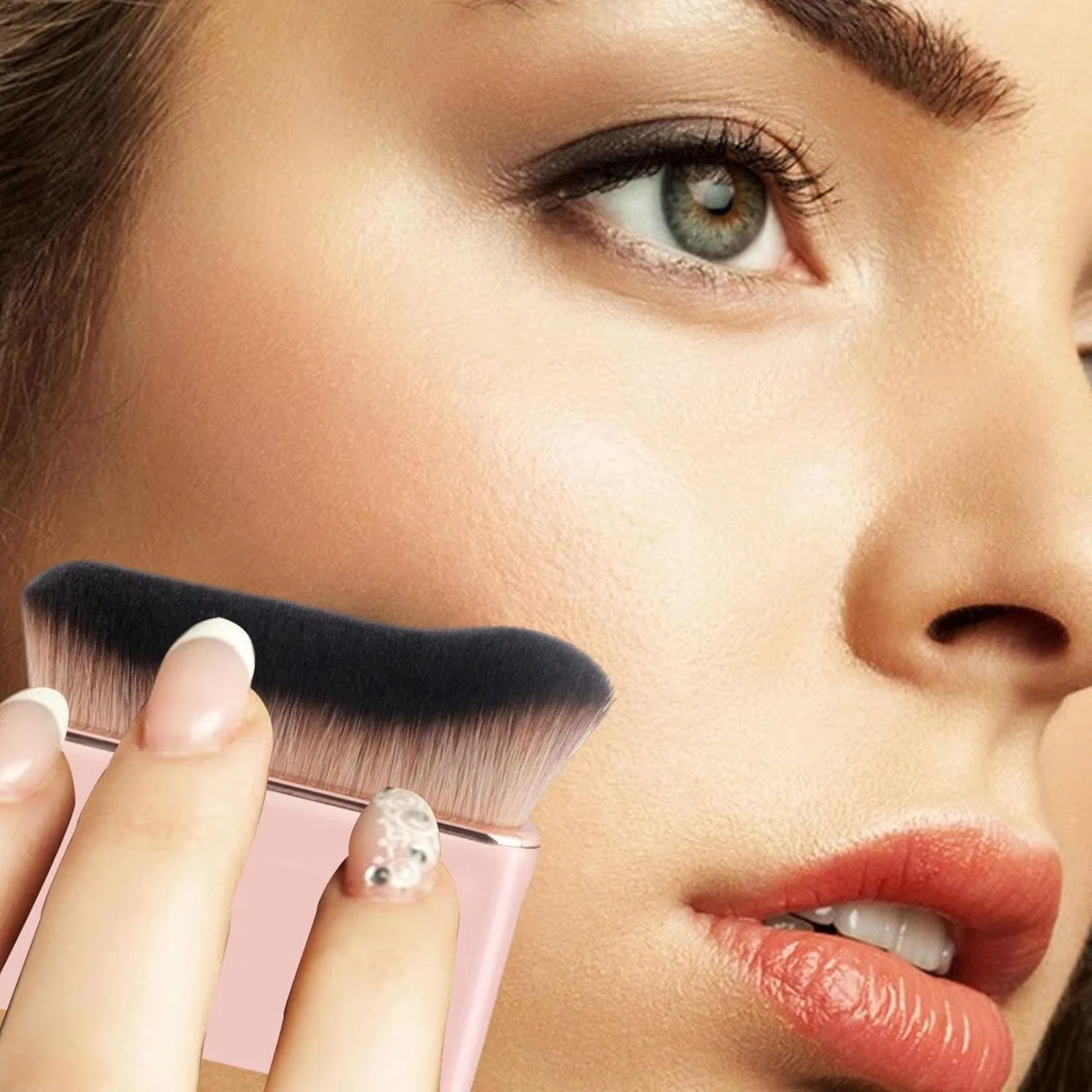 Кисть для автозагара Siren Brush Dfyiq, 1 шт, розовое золото — фото 3
