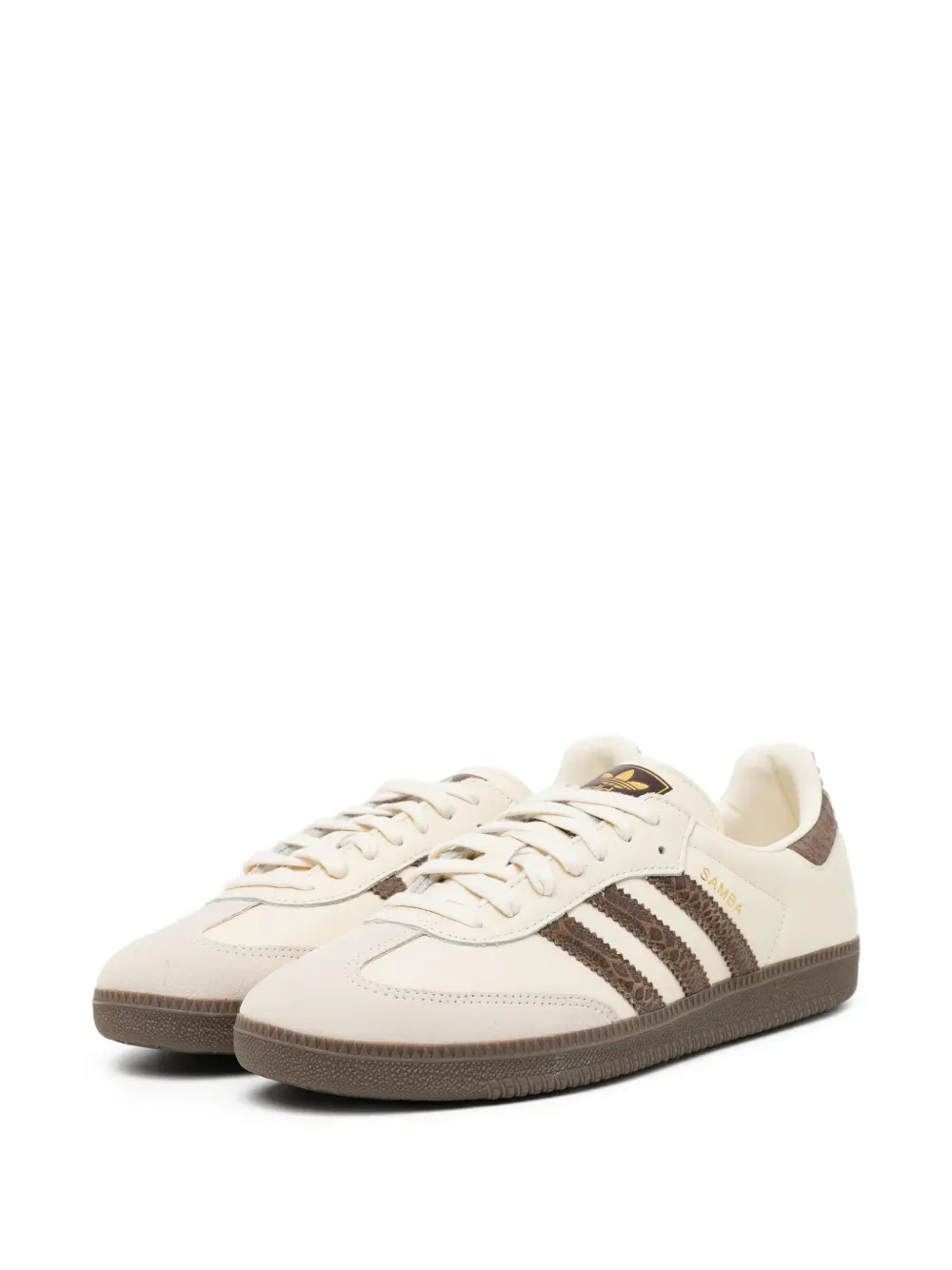 Кроссовки Samba OG на шнуровке Adidas, бежевый — фото 2