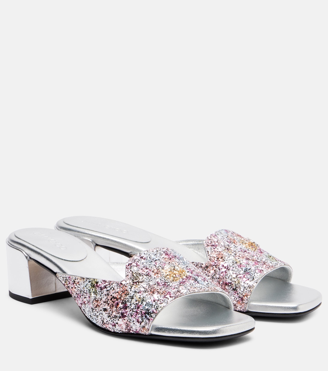 Дизайнерские блестящие мюли Dina 45 Jimmy Choo, разноцветный