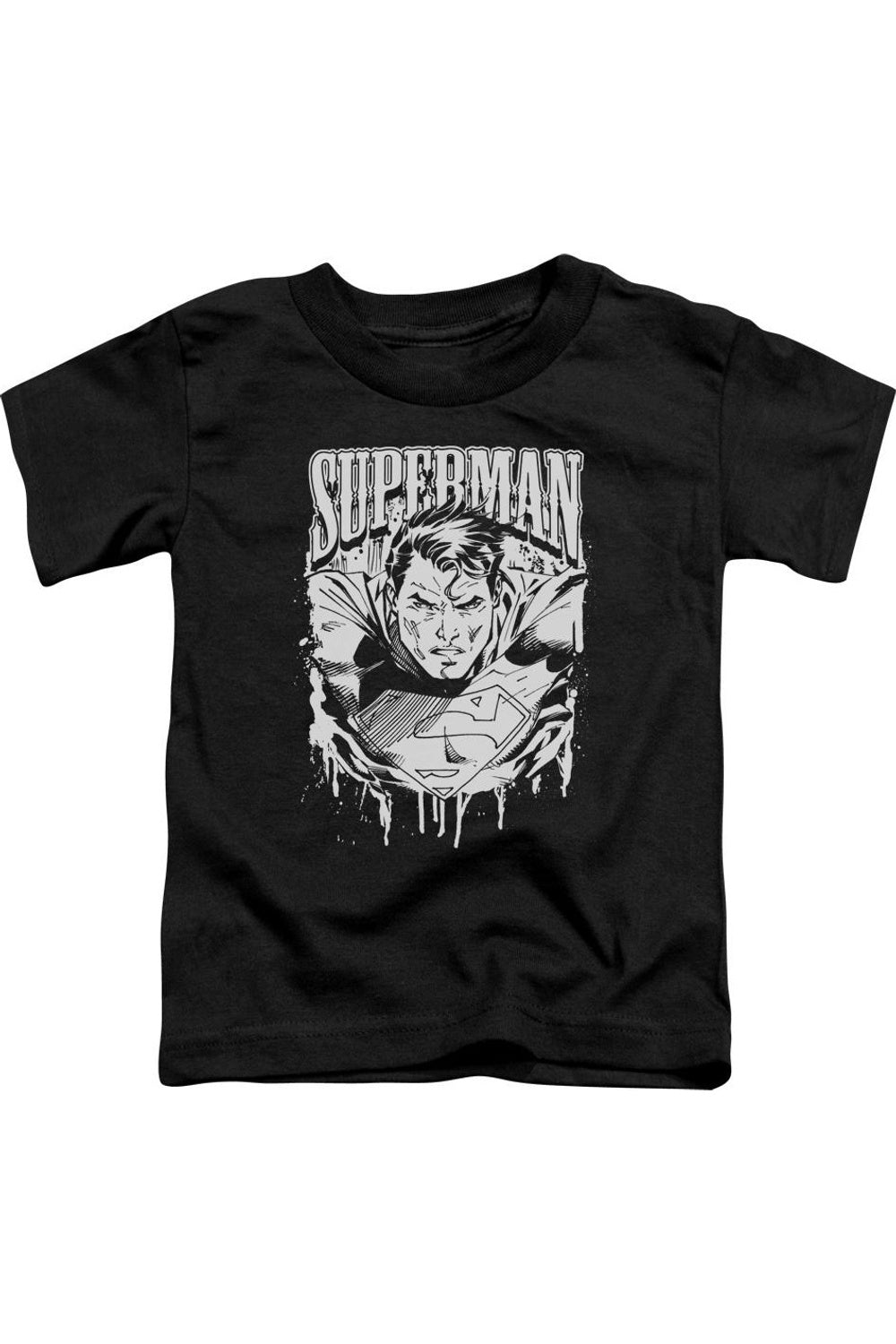 

Футболка с коротким рукавом Superman Super Metal для малышей Gildan, черный