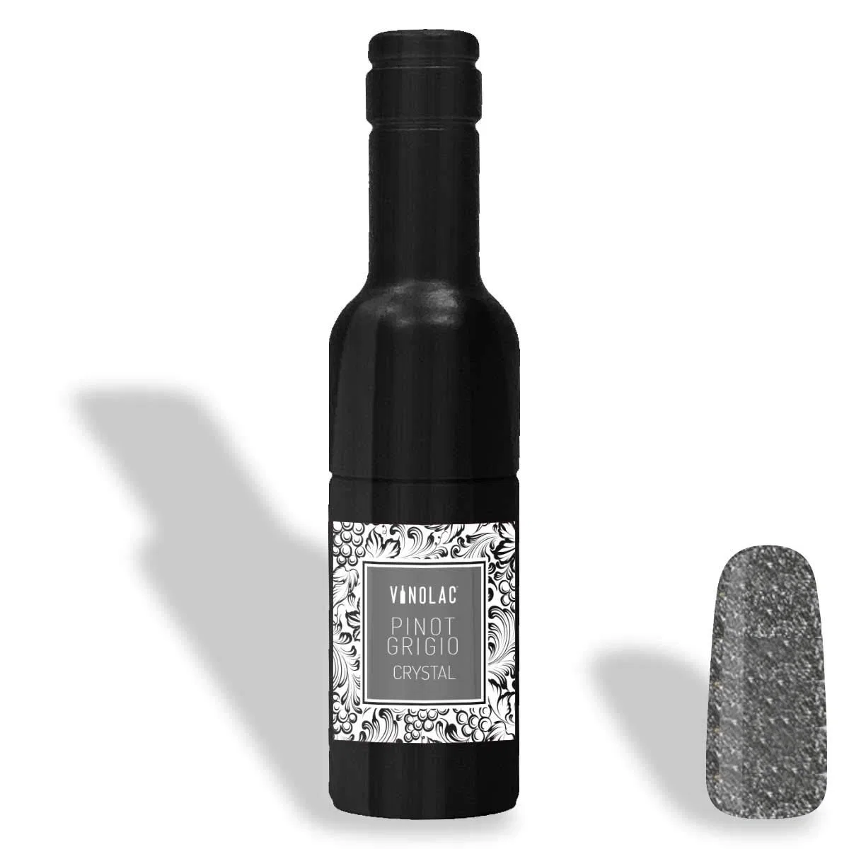 Веганский лак для ногтей с блестками «Pinot Grigio Crystal» от VINOLAC Vinolac